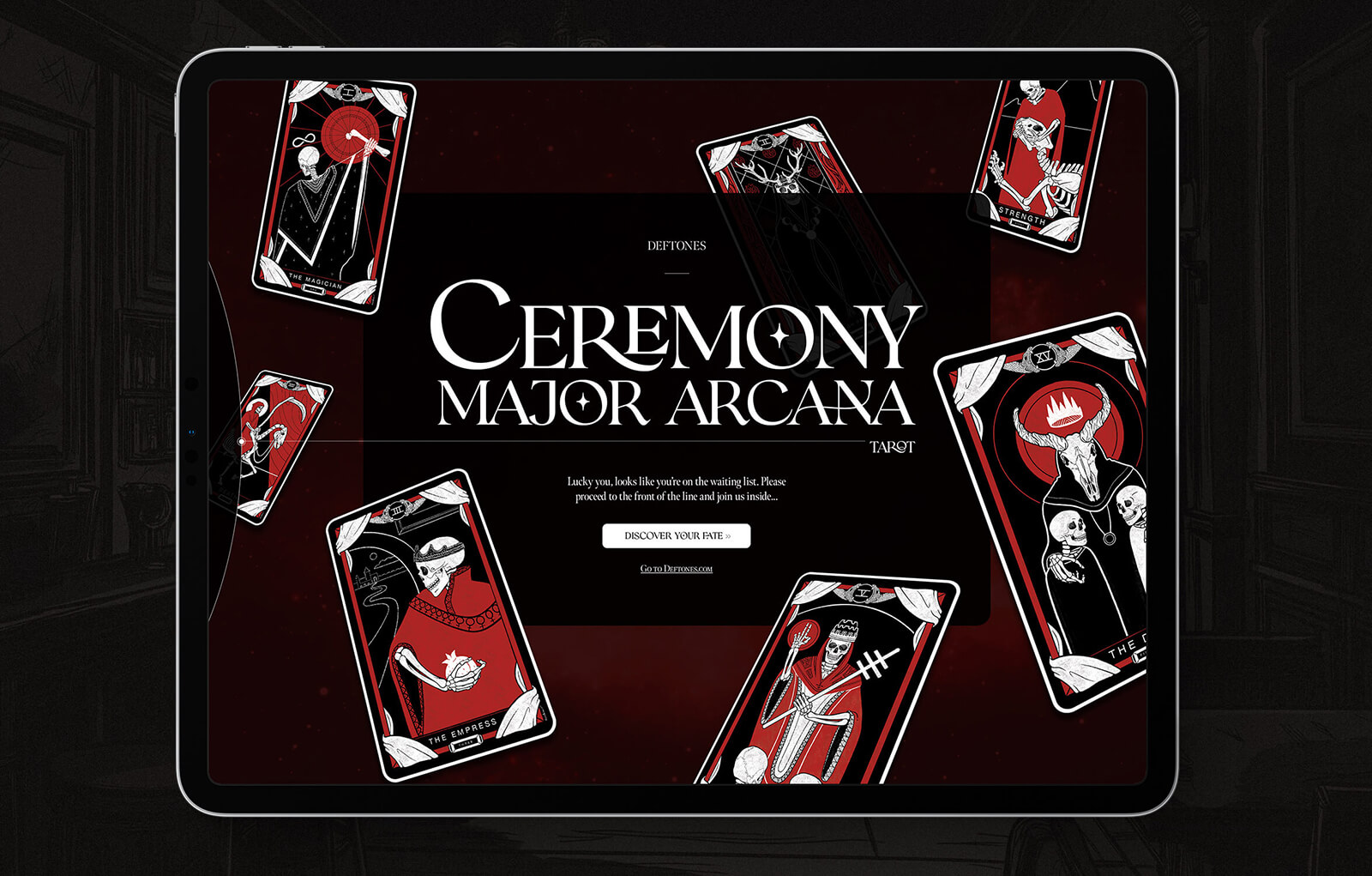 The Deftones Ceremony Arcana Landing Page