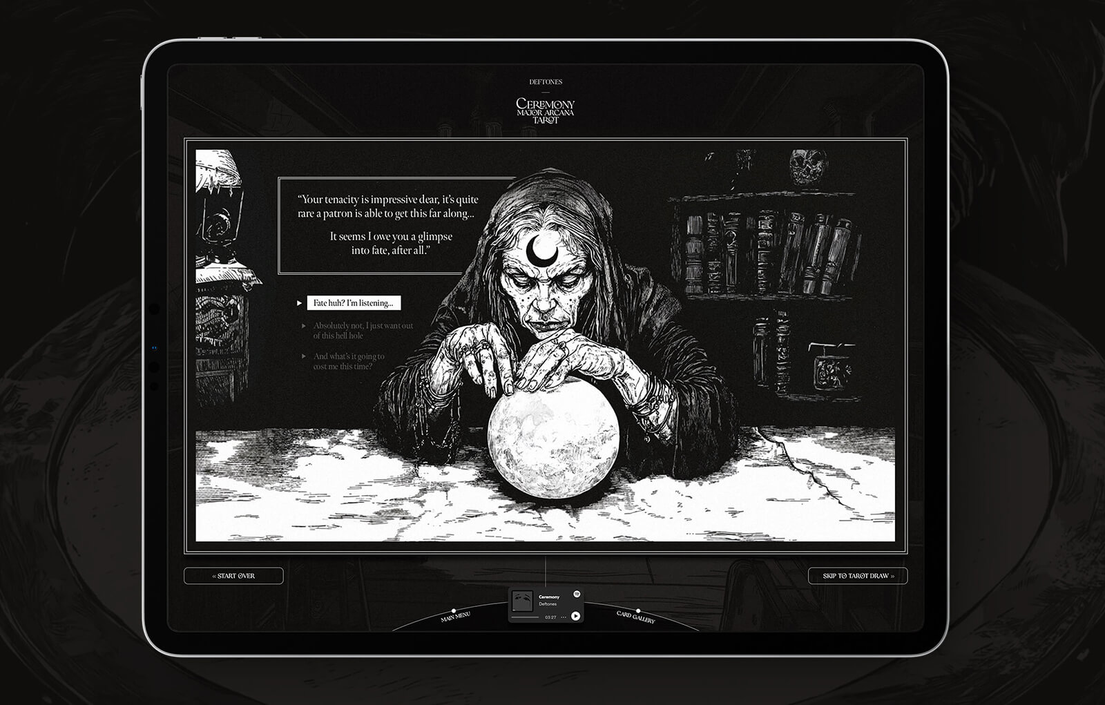 The fortune teller from the experience narrative